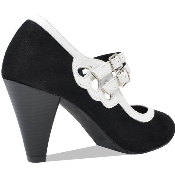 🛍 WOMEN'S VINTAGE SUEDE HEEL - Picture 2 of 4